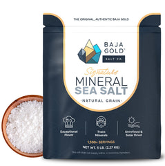 Baja Gold paquete frontal 5 lb mostrando envase resellable y presentación