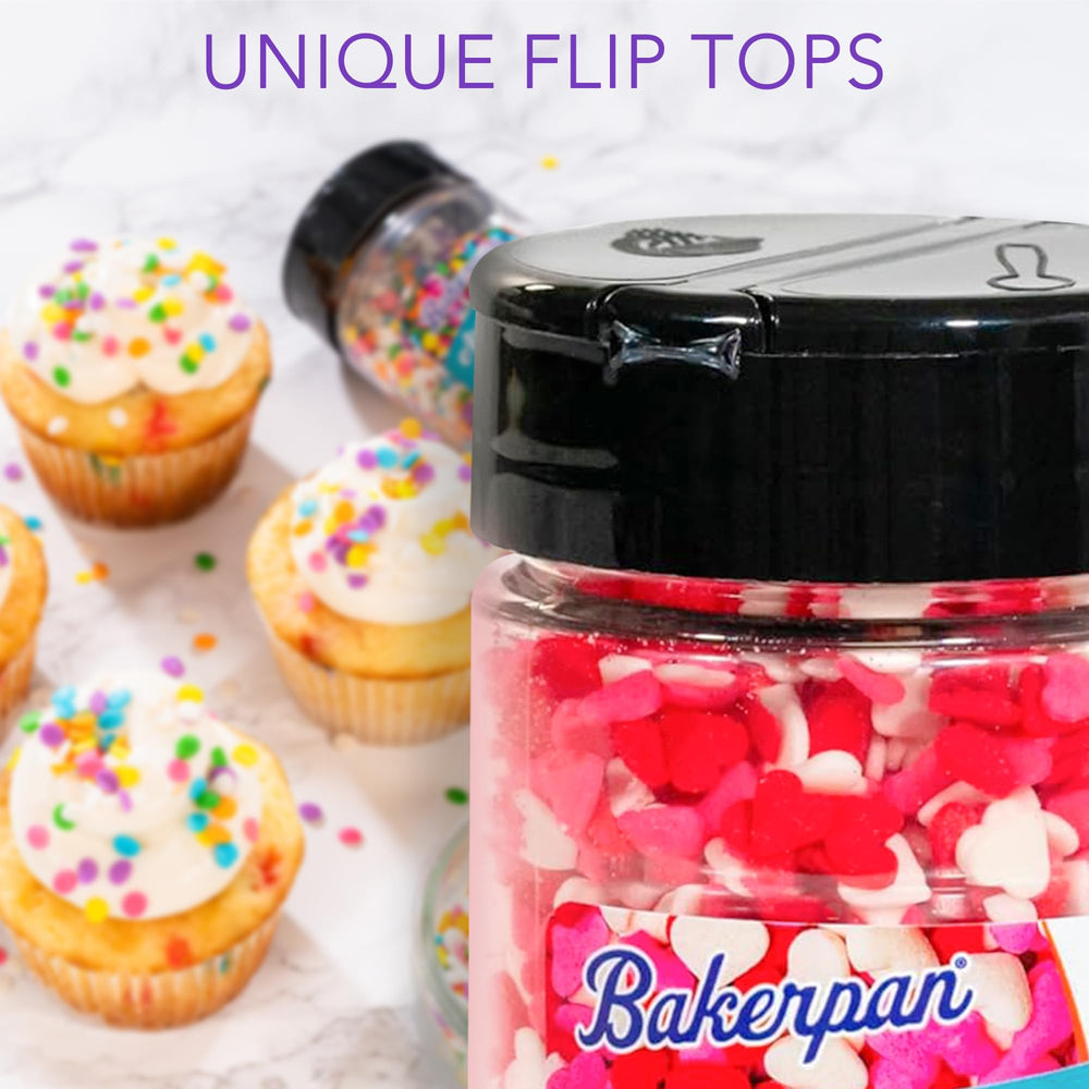 Bakerpan mezcla combinada con otros sprinkles para diseño variado