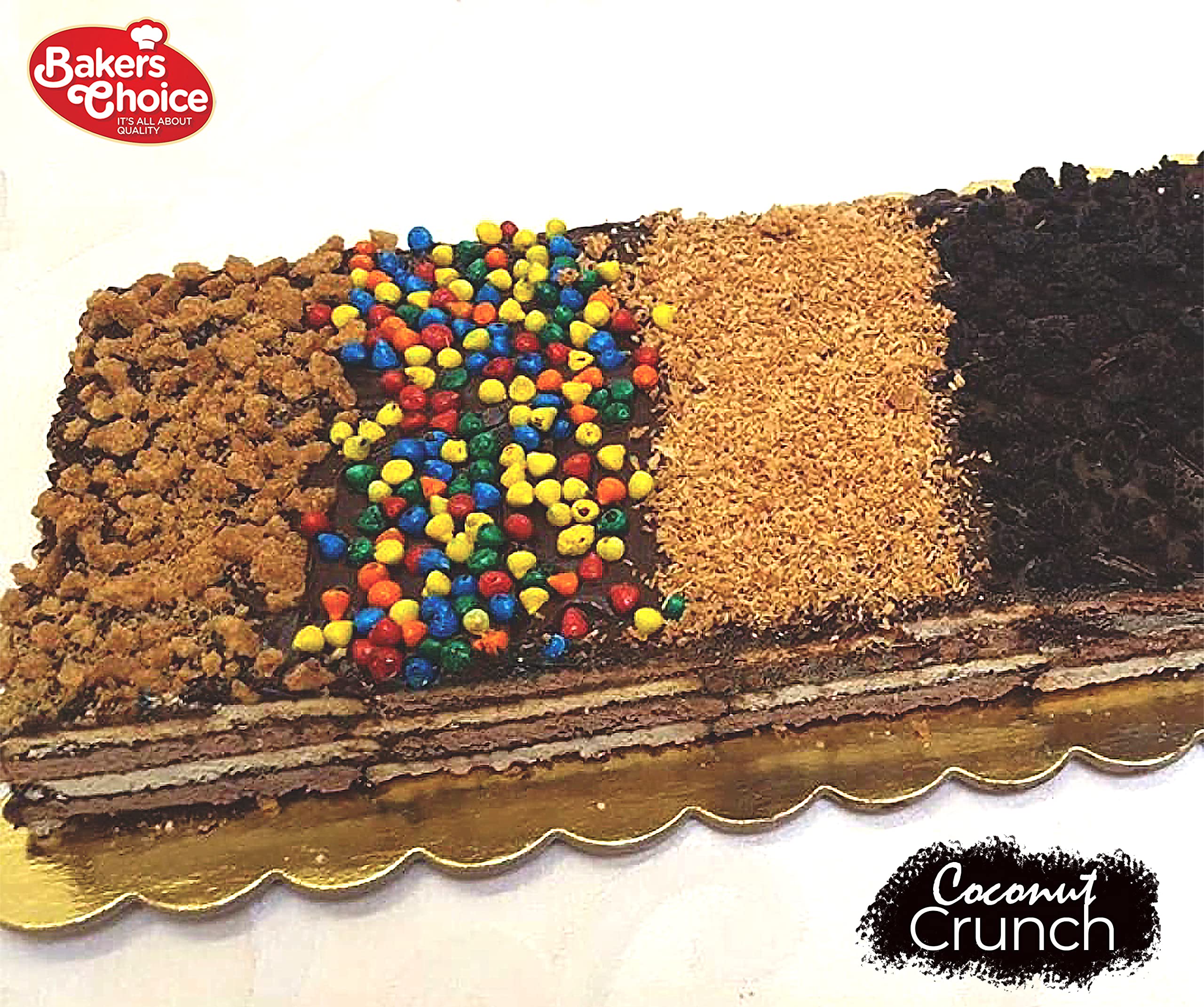 Baker's Choice envase junto a cuchara para escala, muestra tamaño práctico