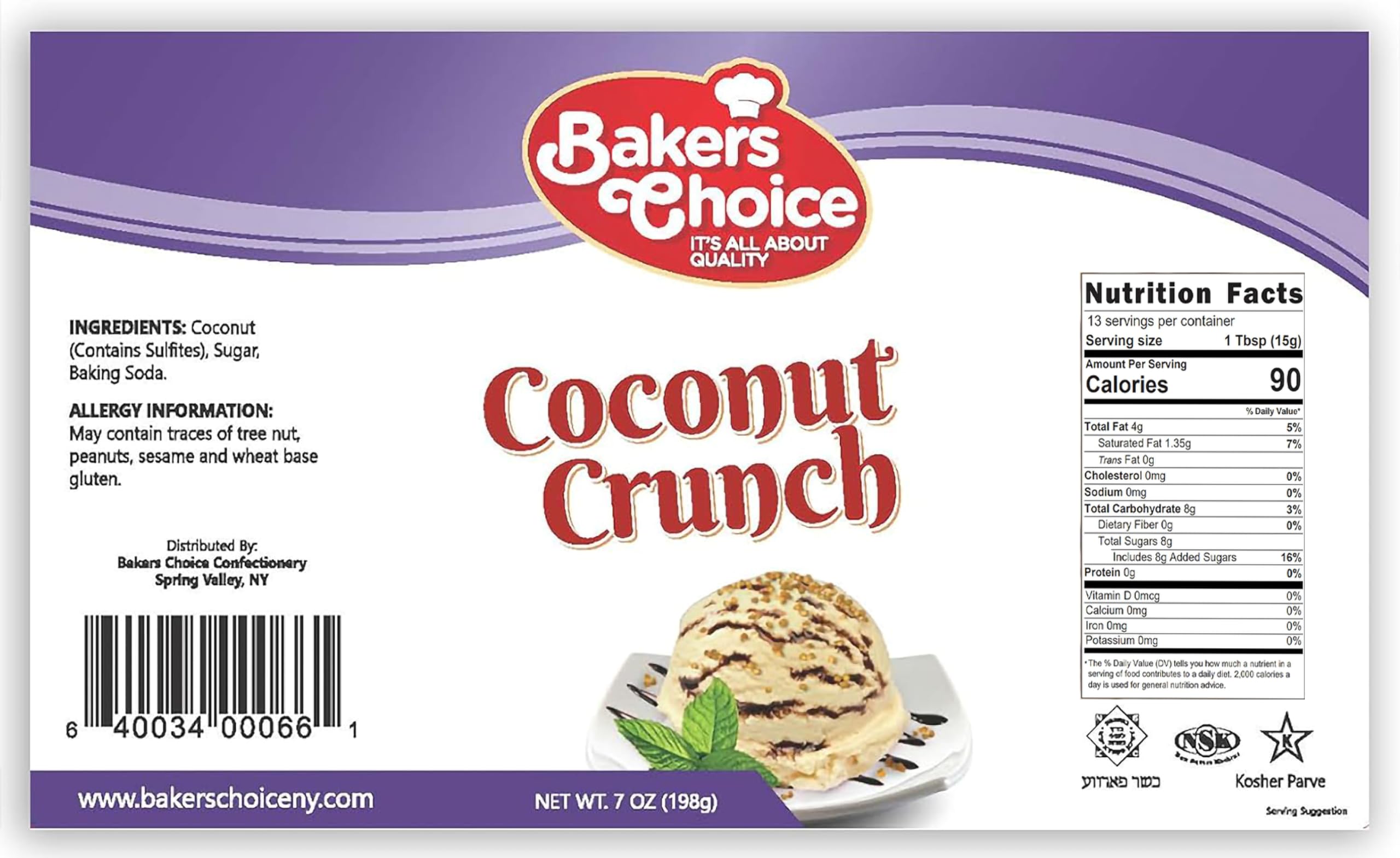Baker's Choice tapa dosificadora abierta, facilita espolvorear uniformemente