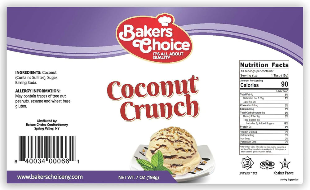 Baker's Choice tapa dosificadora abierta, facilita espolvorear uniformemente