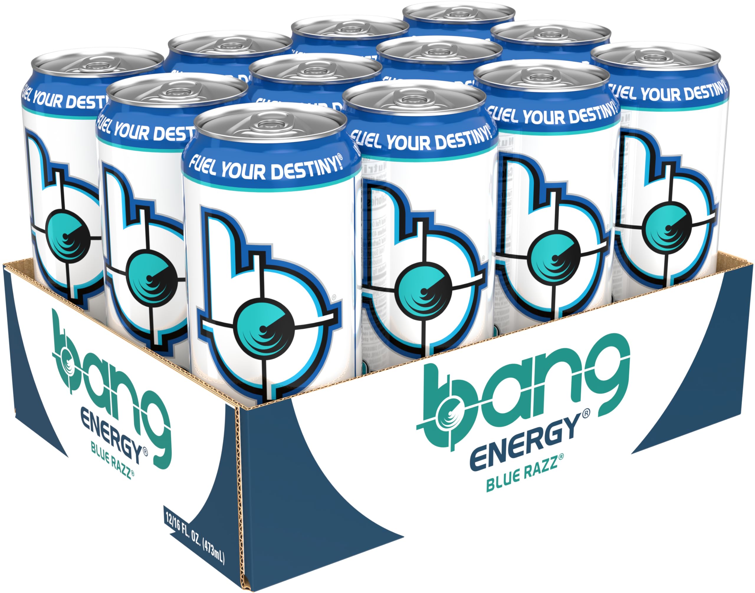 BANG close-up de burbujas Blue Razz que destaca frescura