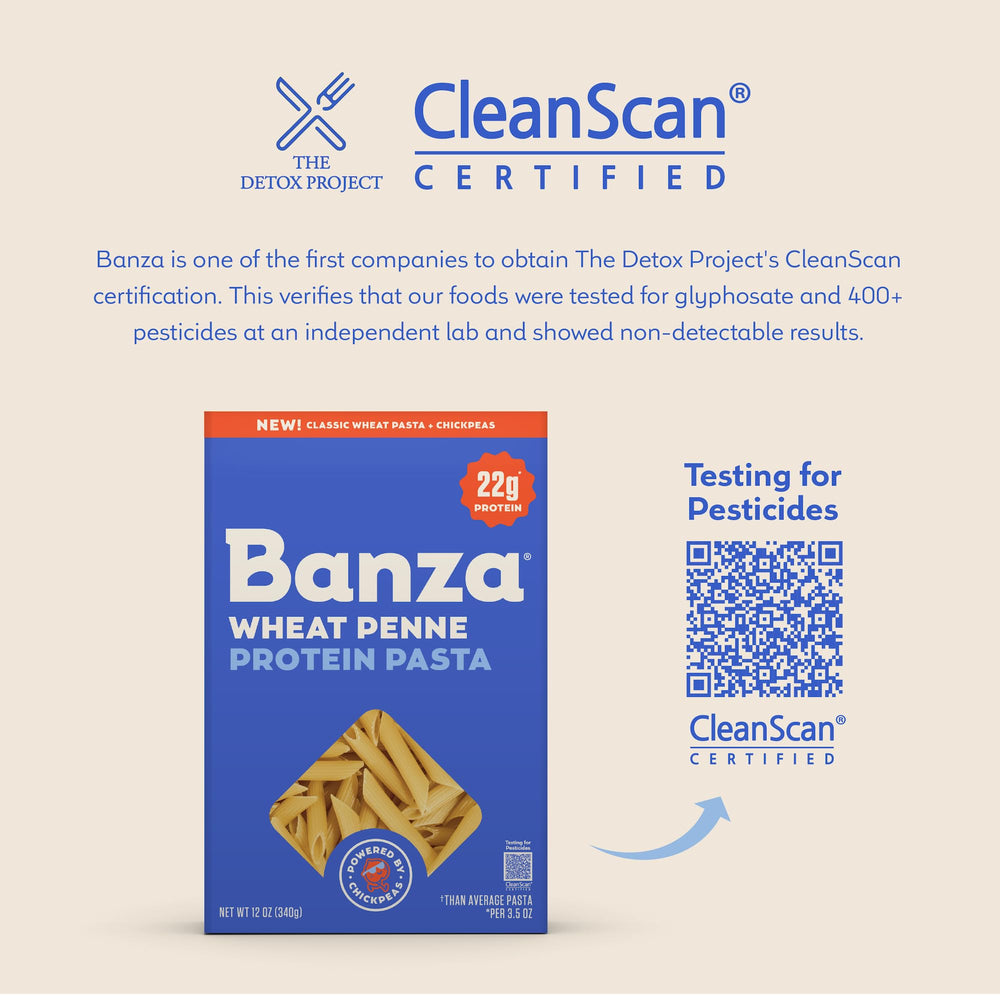Banza penne etiqueta de ingredientes clara y simple, transparencia
