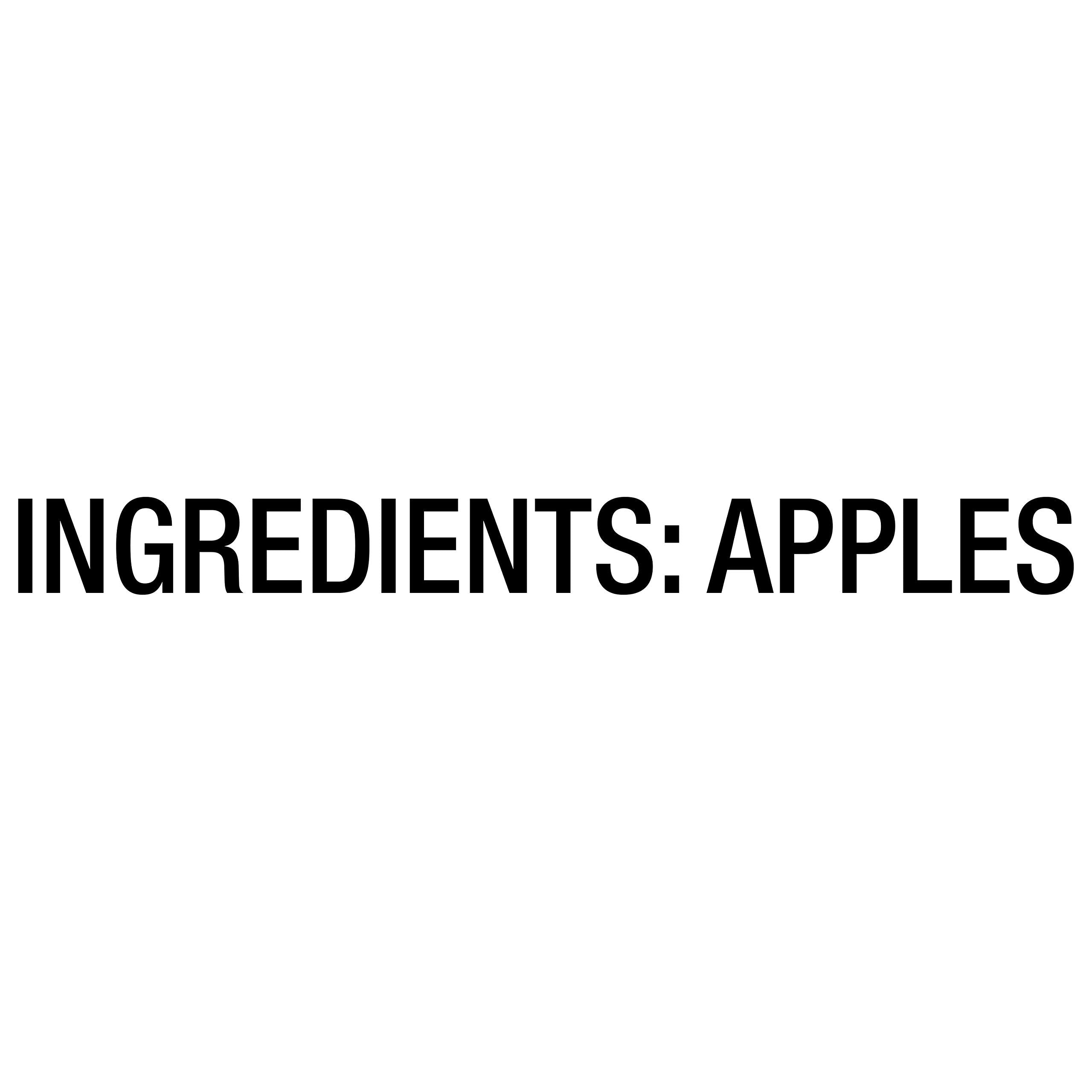 Bare chips de manzana en mano listos para comer, portátil y práctico