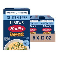 Barilla codos pack frontal mostrando la caja y facilidad de uso