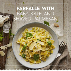 Barilla farfalle textura cercana que facilita absorción de salsas