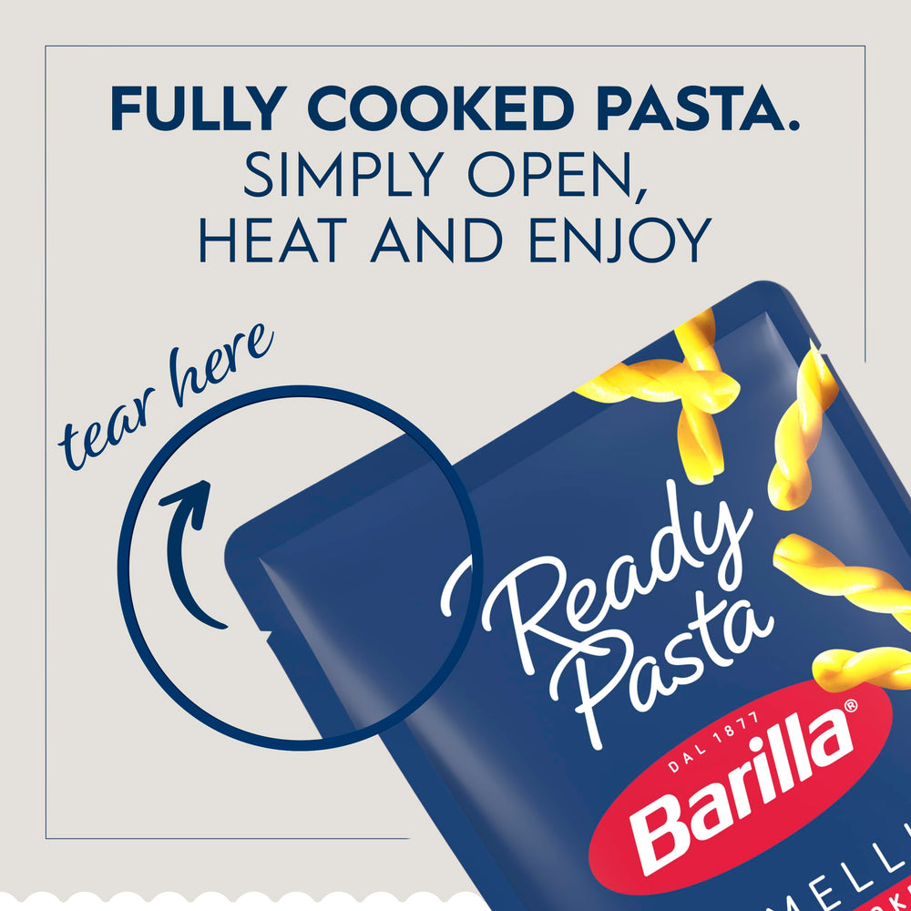 Etiqueta Barilla gemelli con certificaciones non-GMO y kosher visibles