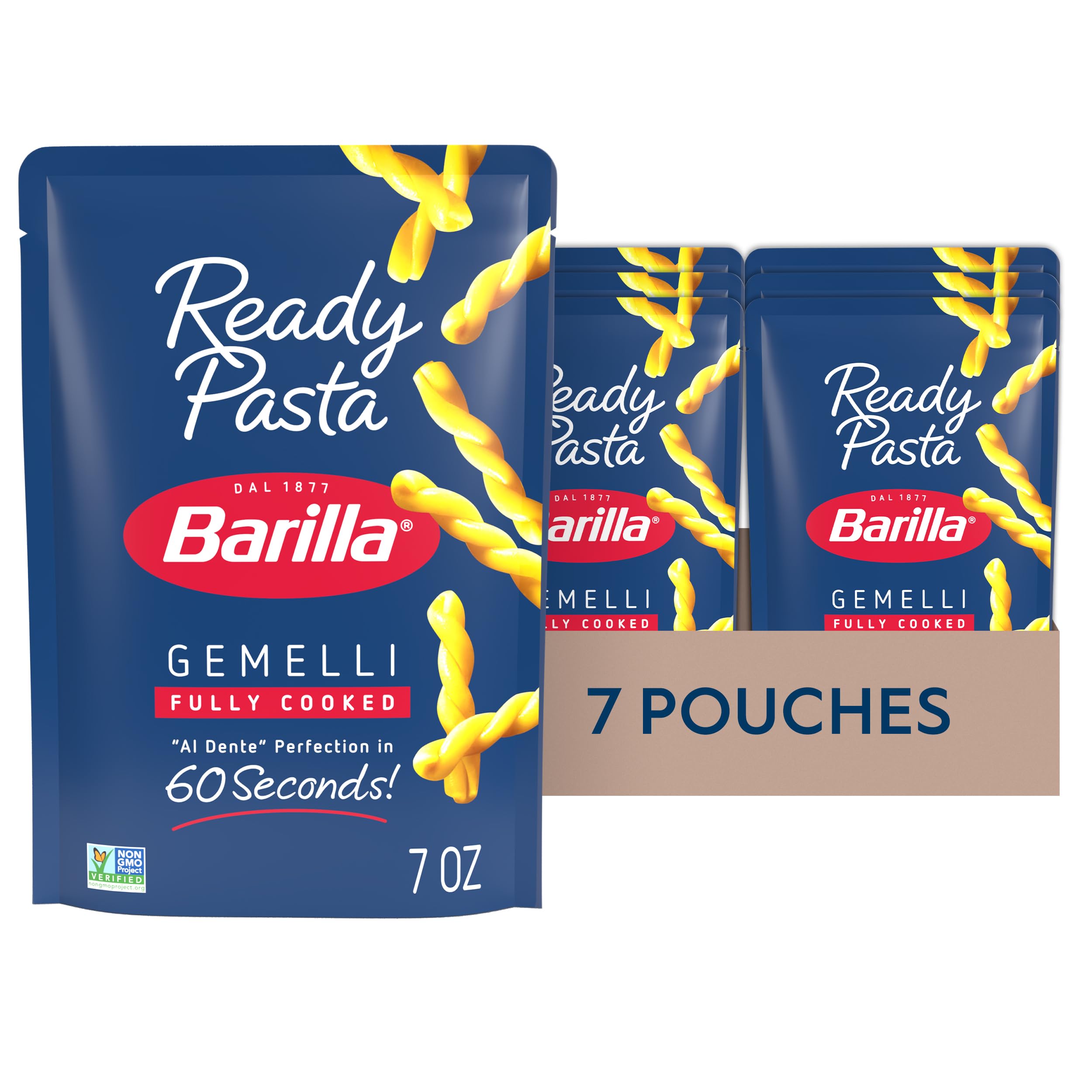 Barilla frente del envase gemelli listo para calentar, conveniencia inmediata