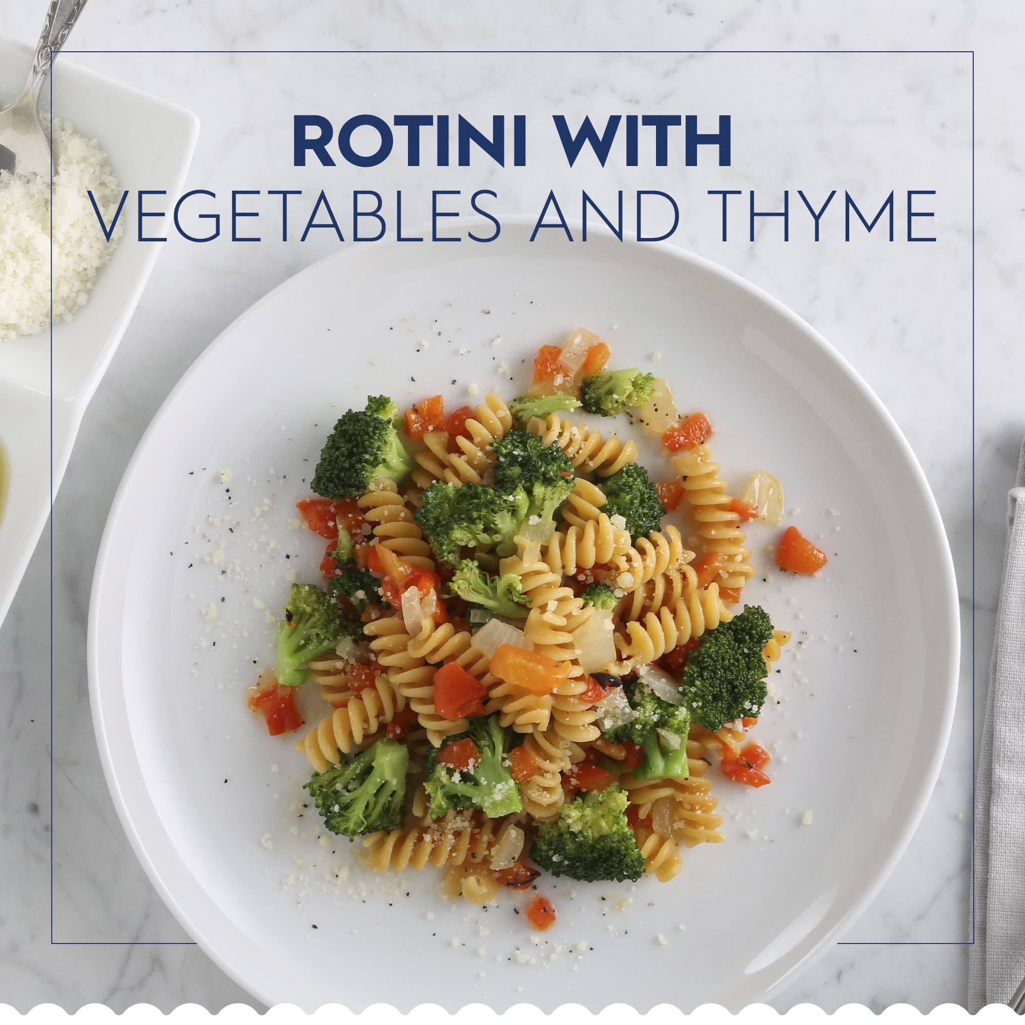 Barilla rotini detalle en espiral que atrapa salsa generosamente
