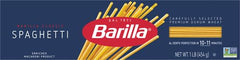 Barilla spaghetti cocinado en plato listo para servir, aspecto al dente