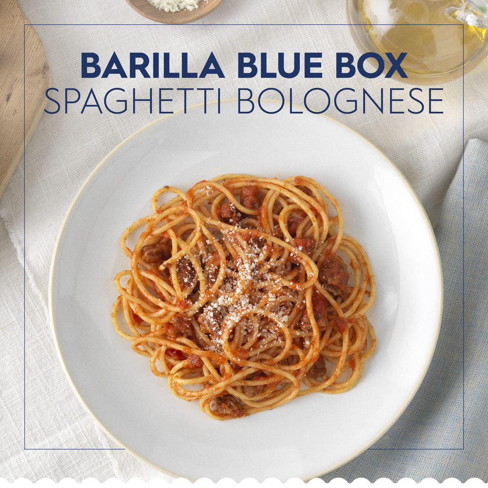 Barilla paquete abierto con medidas de porción visibles y práctico