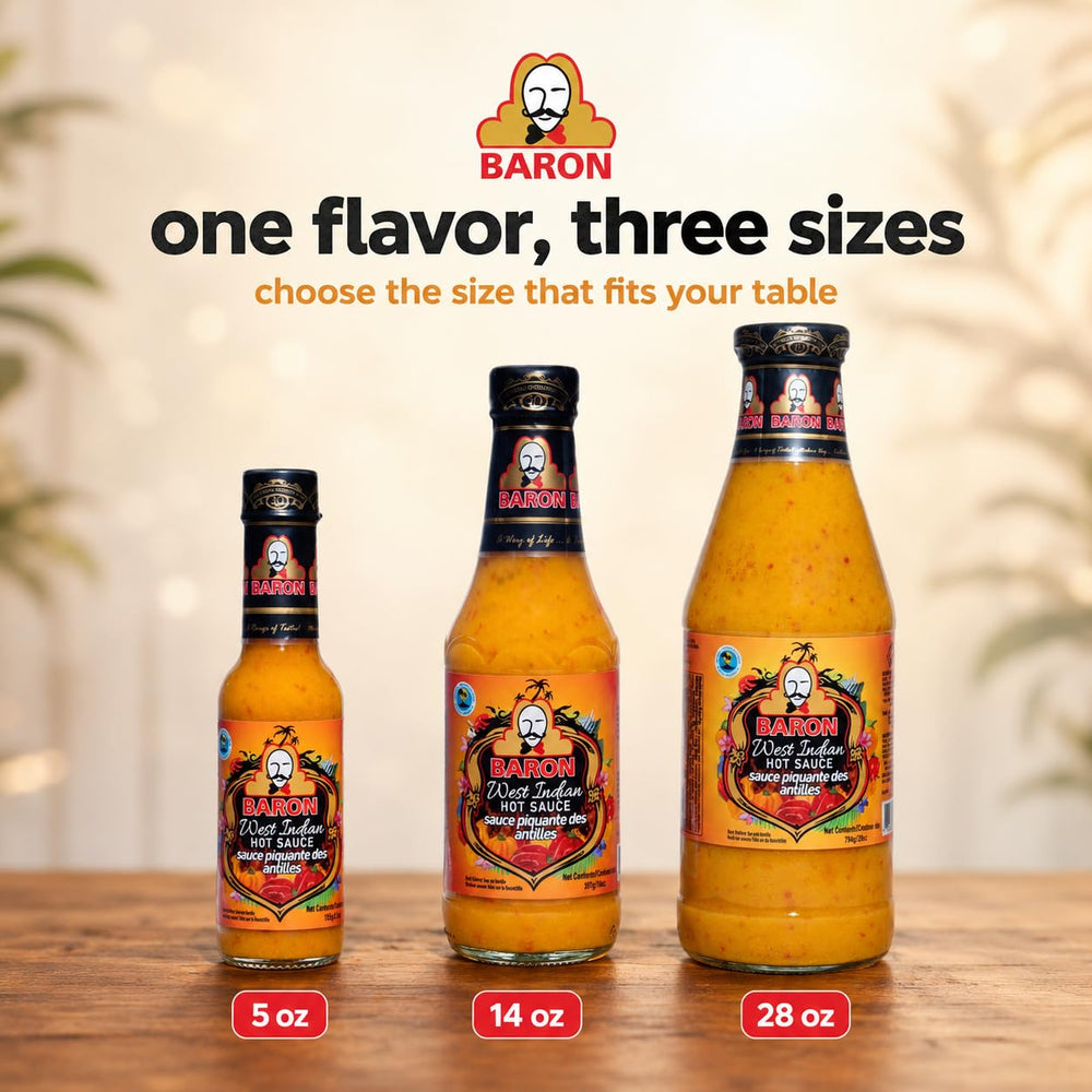 Baron botella junto a una regla para comparar tamaño de 14 oz y porciones