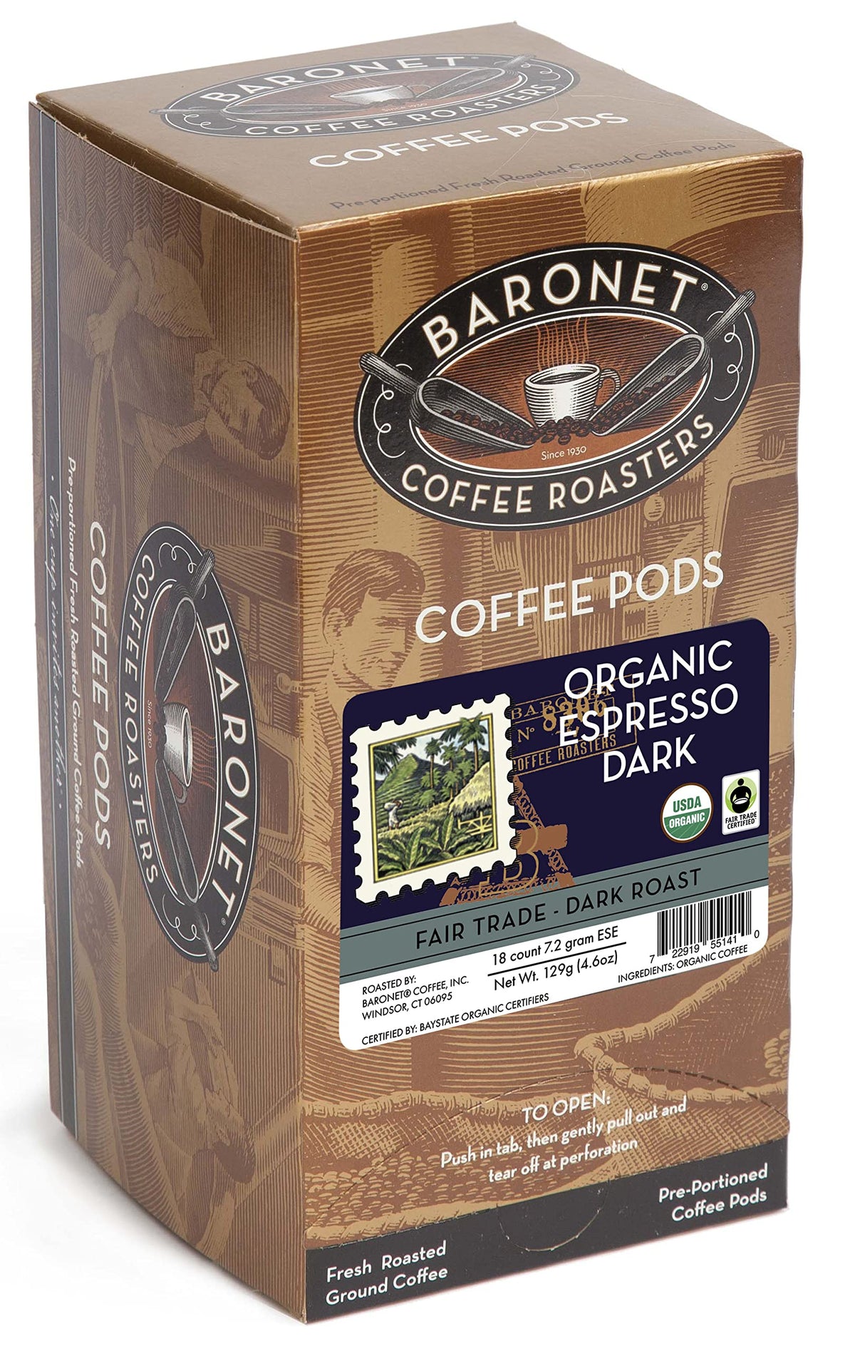 Baronet Coffee frente del paquete con sellado que garantiza frescura