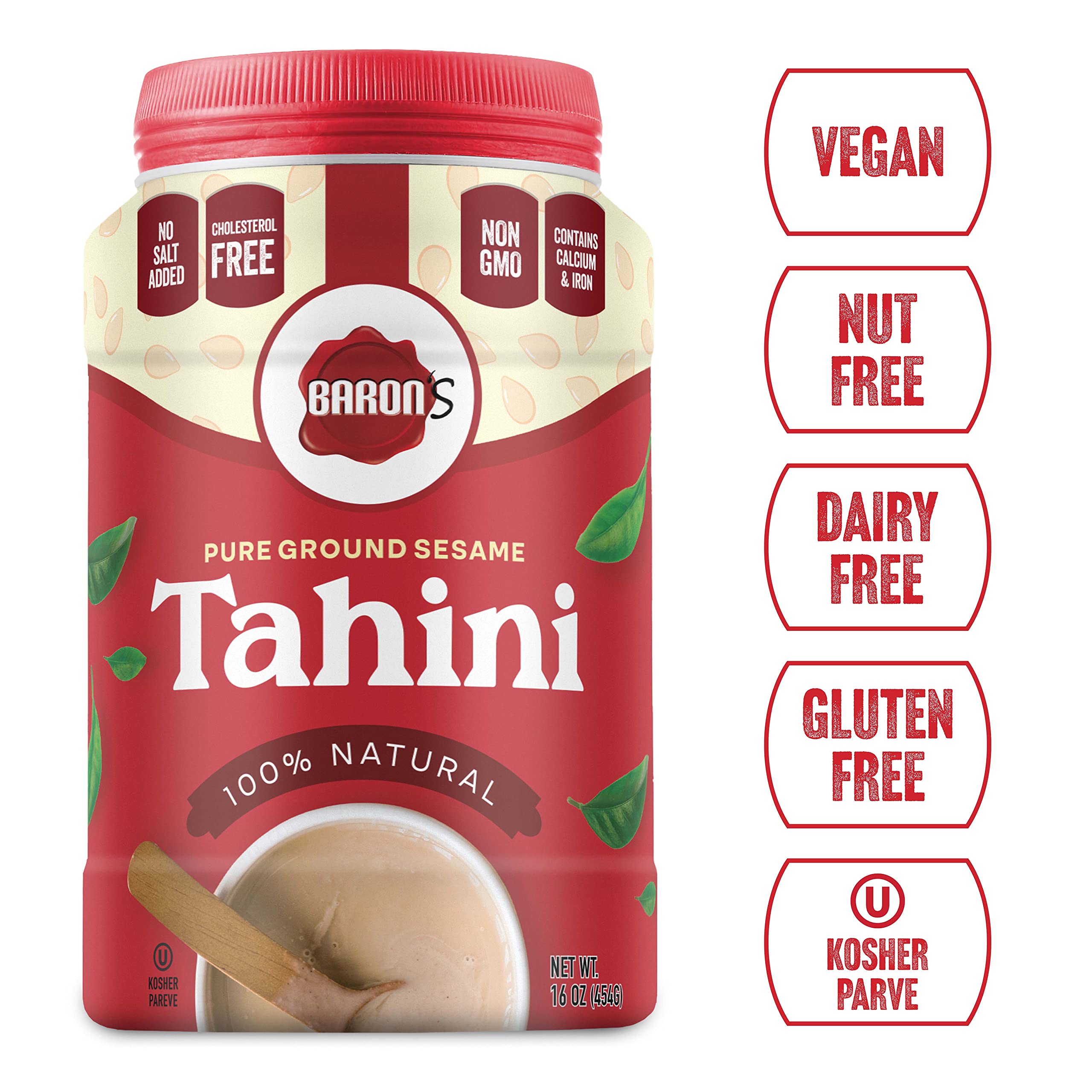 Baron's tahini usado en hummus cremoso para untar saludable