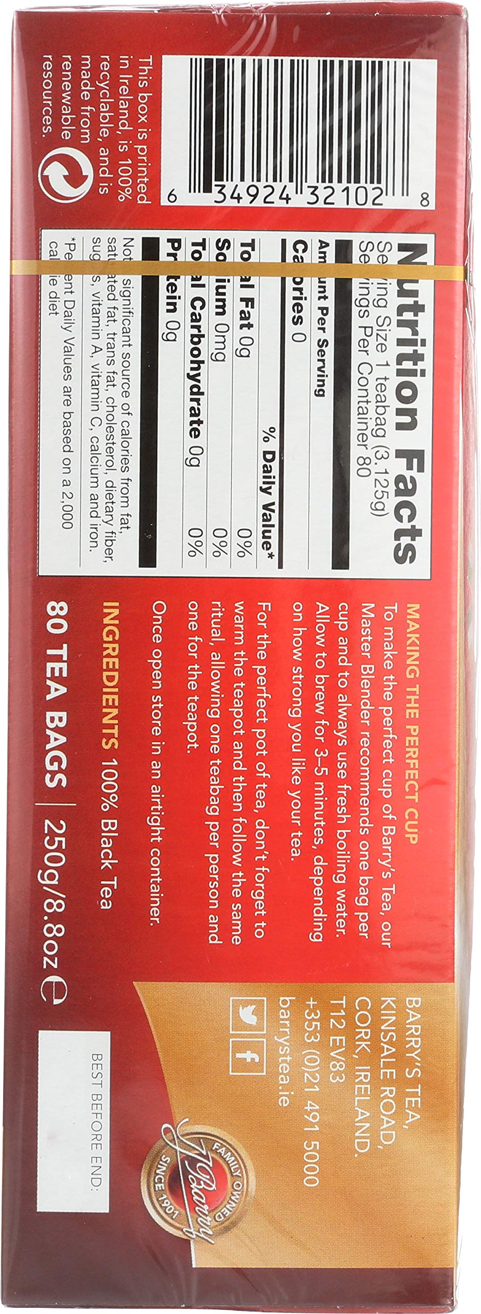 Bolsita de Barry's Tea Gold Blend lista para infusionar, fácil uso