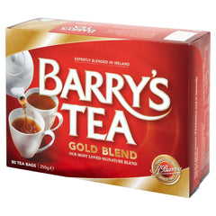 Barry's Tea imagen frontal del pack de 4 cajas mostrando 80 bolsitas por caja y almacenamiento fácil