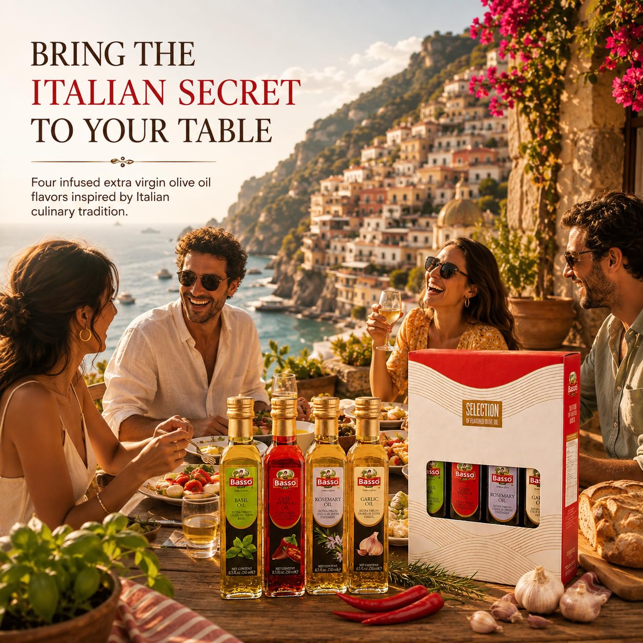 Basso 1904 caja regalo abierta con botellas presentadas ideal para obsequiar