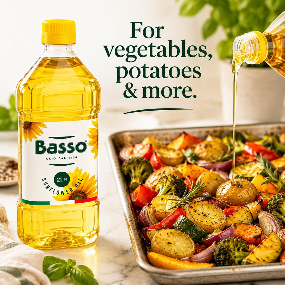 BASSO vertido de aceite mostrando textura ligera y claridad