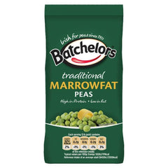 Batchelors paquete frontal mostrando guisantes marrowfat y uso fácil