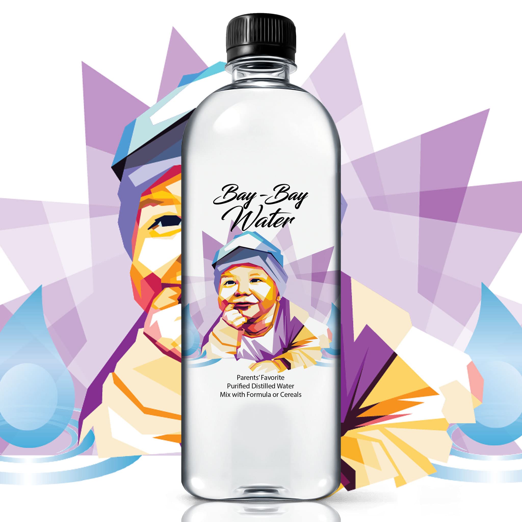 Bay-Bay Water comparación de tamaño en mano ideal para viajar