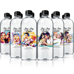 Bay-Bay Water botella frontal 500 ml con etiqueta clara y tamaño práctico