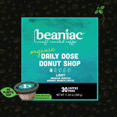 beaniac cápsula primer plano que muestra material compostable y fácil uso