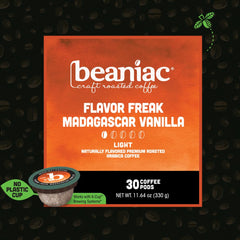 beaniac primer plano de la cápsula compostable destacando textura y sellado