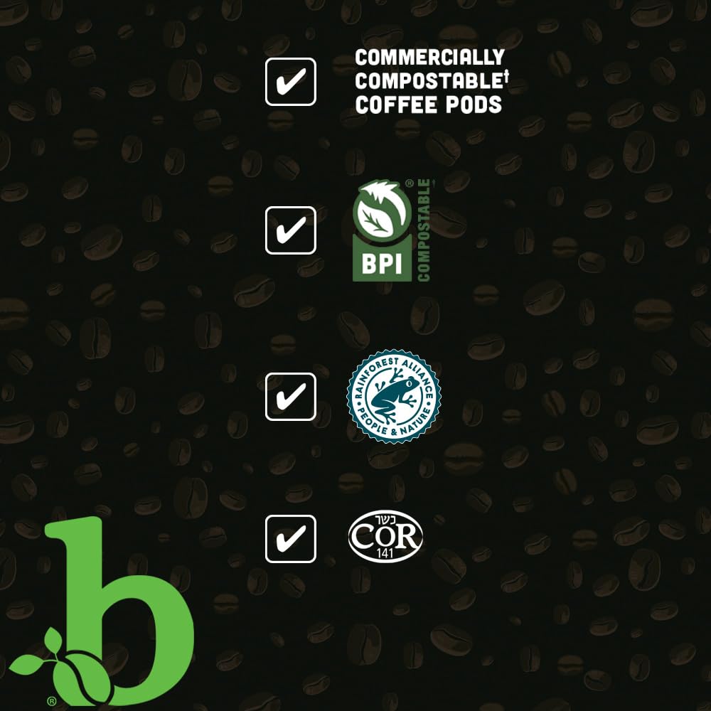 beaniac etiqueta con sello BPI certificación compostable mostrando sostenibilidad
