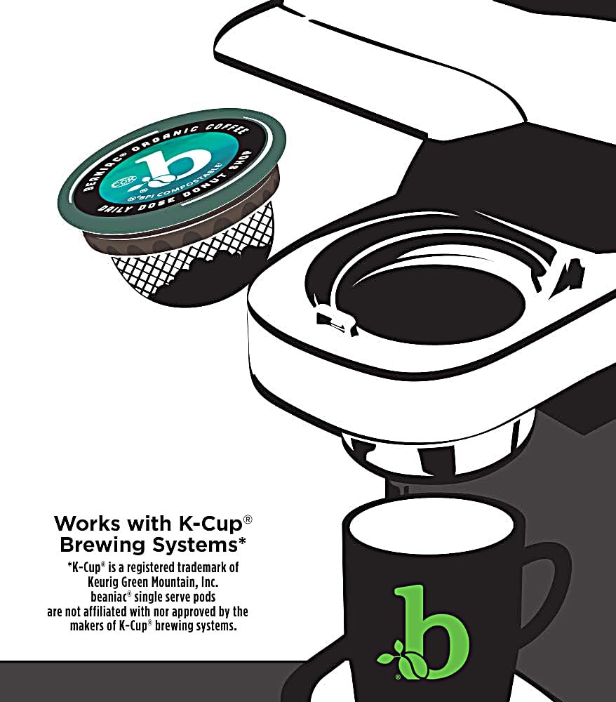 beaniac taza de café servido con espuma ligera y sabor suave