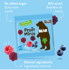 BEAR minis dentro de una lonchera escolar como merienda saludable