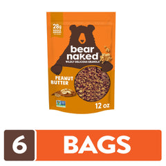 Bear Naked bol de granola con leche para desayuno rápido y nutritivo