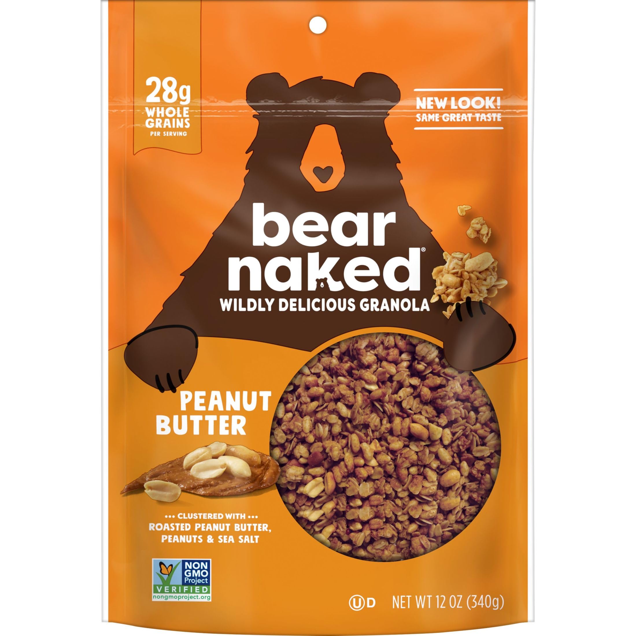 Bear Naked bol con granola y yogur como topping cremoso y energético