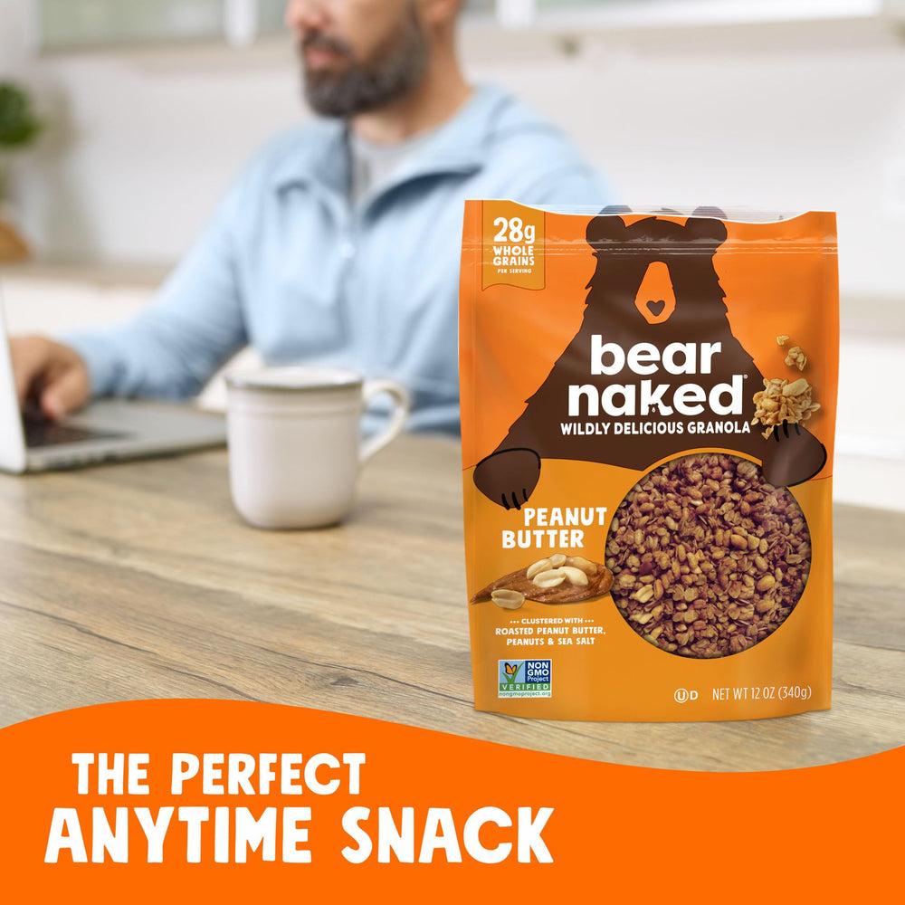 Bear Naked etiqueta con certificaciones Non-GMO y Kosher resaltando confianza