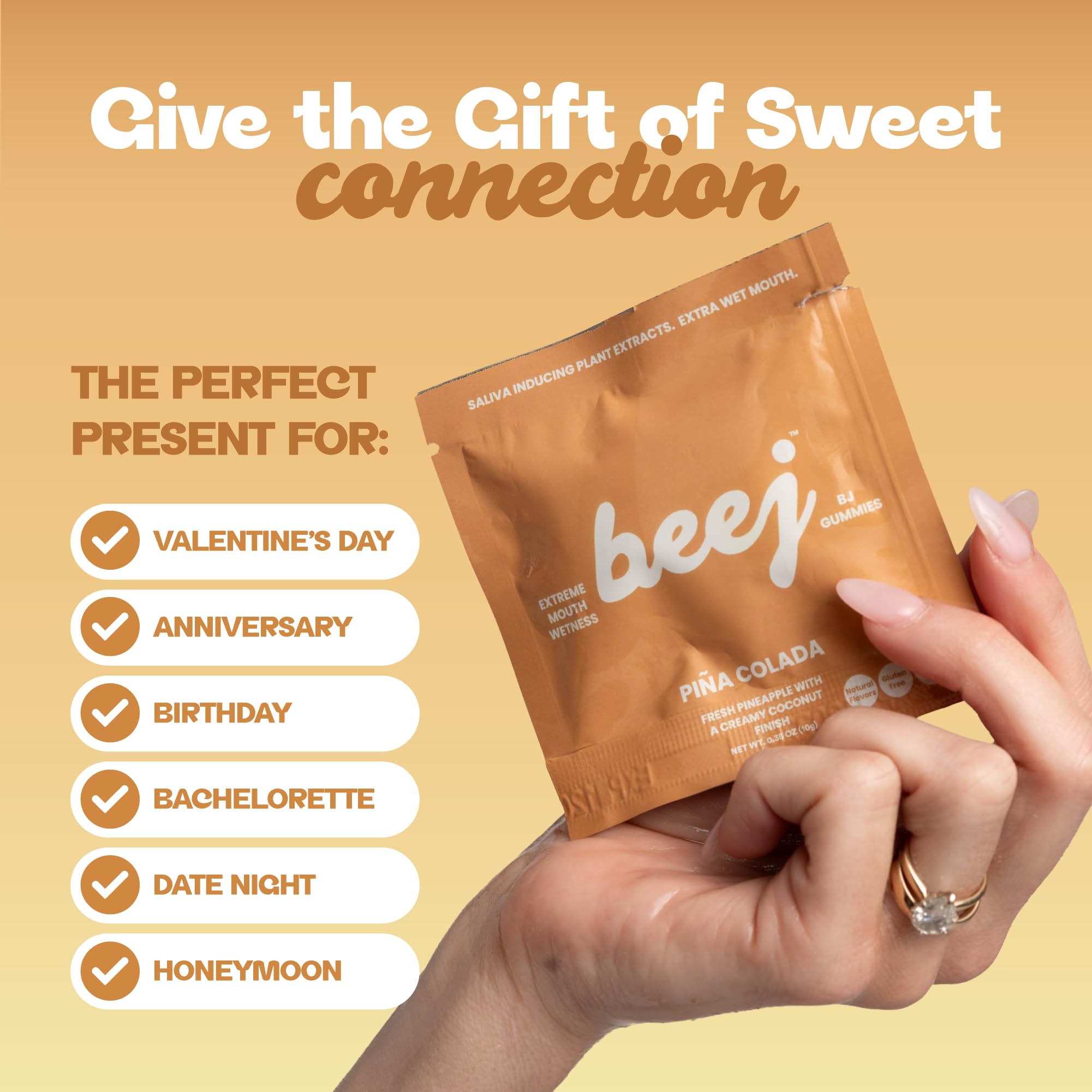 BEEJ pack abierto con tres unidades listo para regalar o llevar de viaje