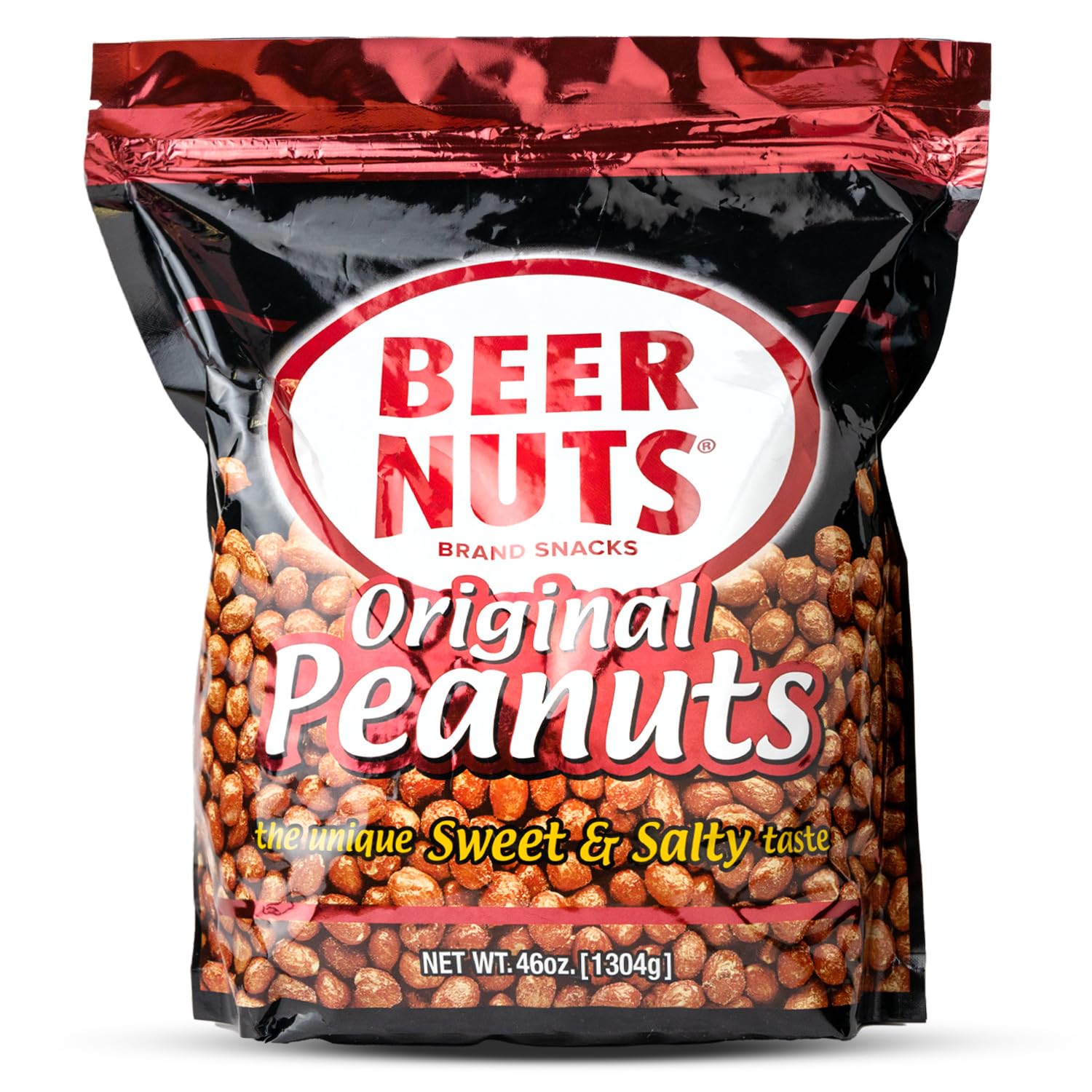 BEER NUTS bolsa 46 oz vista frontal, ideal para compartir