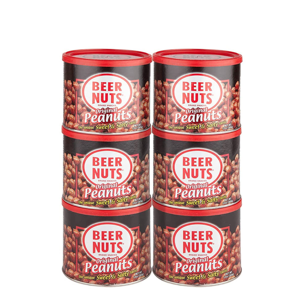 BEER NUTS lata frontal mostrando marca y diseño, atractivo para servir