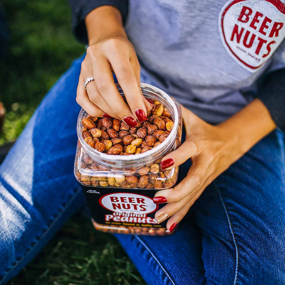 BEER NUTS bolsa abierta con cierre resellable, conserva frescura
