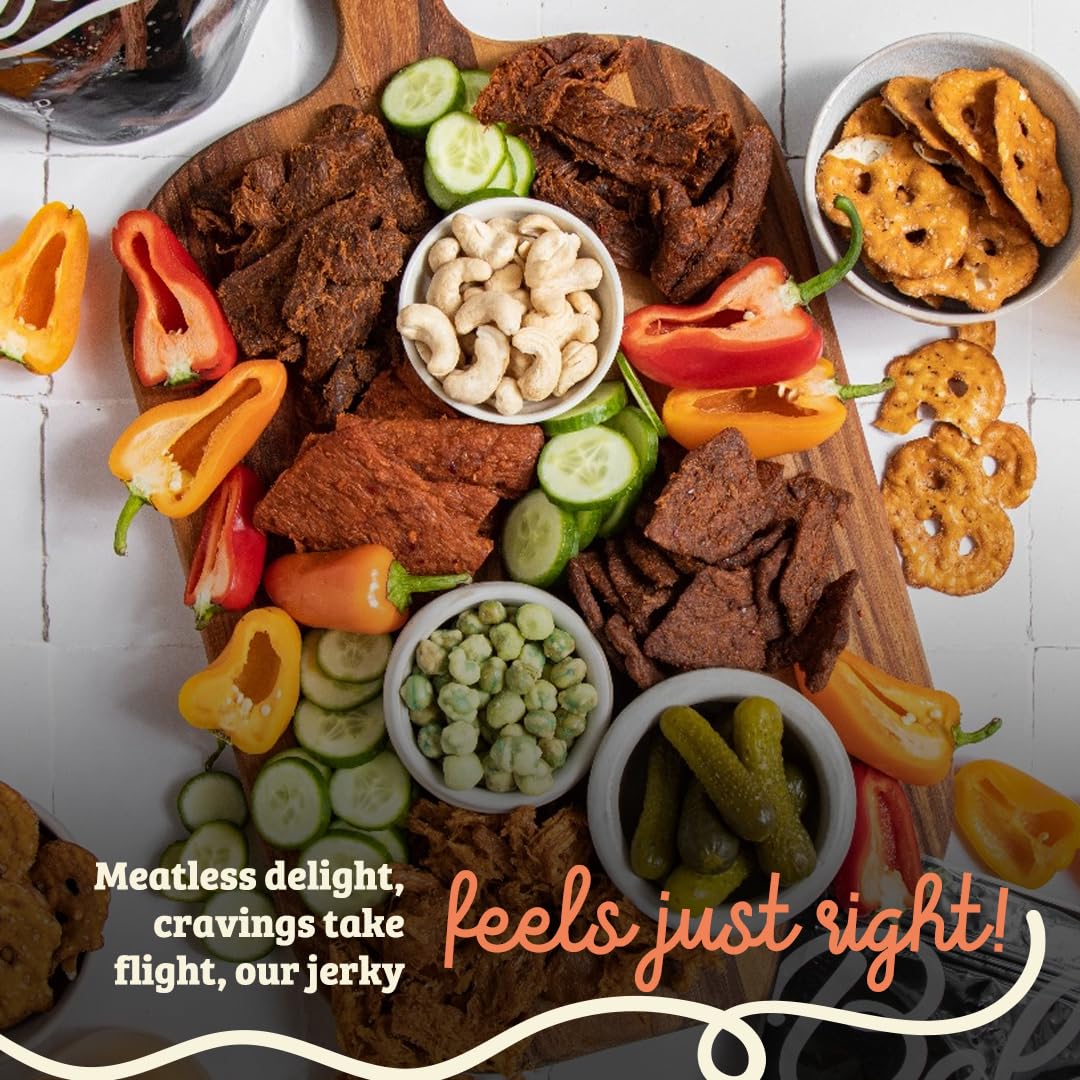BE LEAF jerky en escritorio como merienda saludable y conveniente