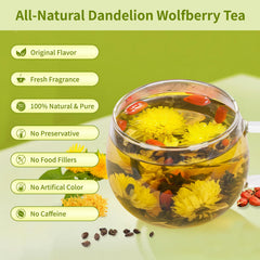 BeleePlanner ingredientes sueltos: diente de león, goji y crisantemo para claridad