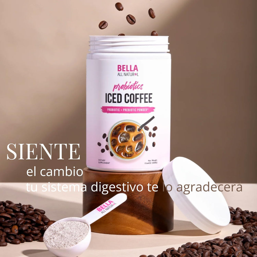 Bella All Natural ingredientes: granos Arabica y hongos, mezcla natural