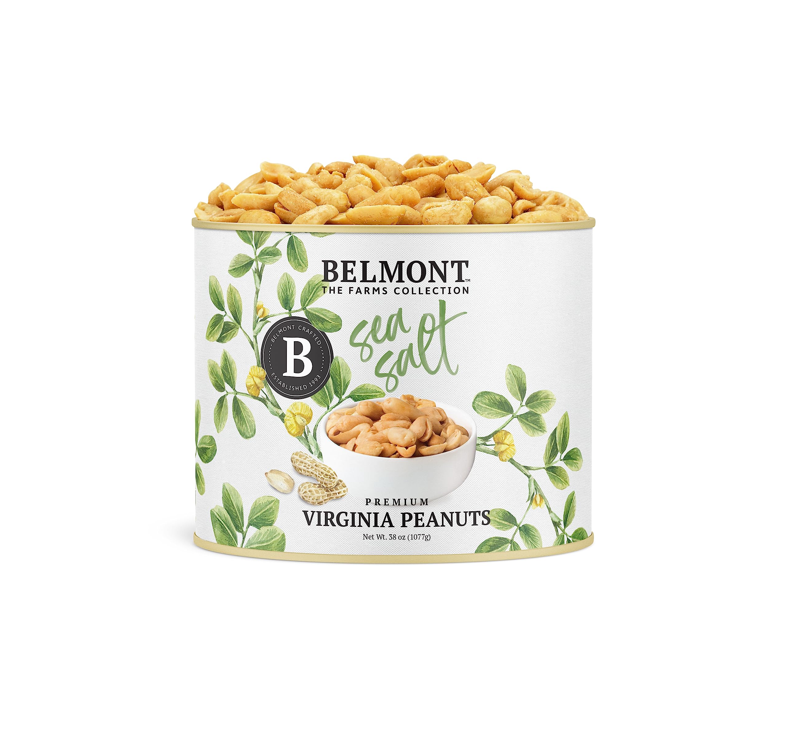 Belmont Peanuts vista frontal del empaque mostrando presentación y tamaño