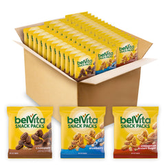 belVita presentación frontal mostrando la caja y el beneficio de variedad