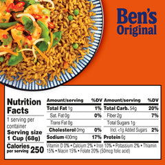 Ben's Original primer plano de textura del arroz mostrando grano suelto