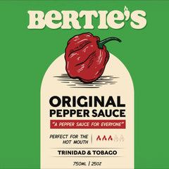 Bertie's vertida sobre plato para mejorar sabor y presentación