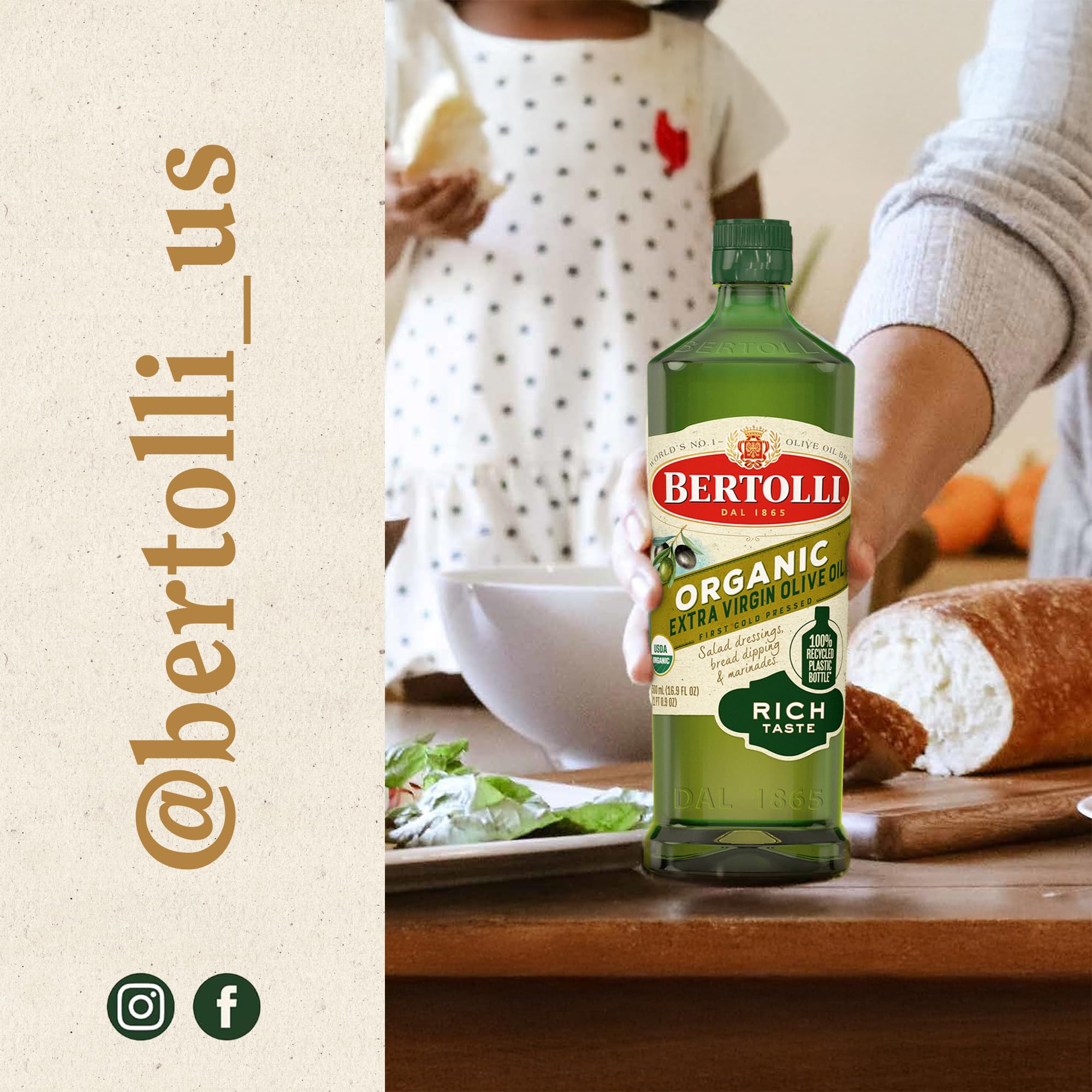 Bertolli en sartén salteando pasta con sabor equilibrado