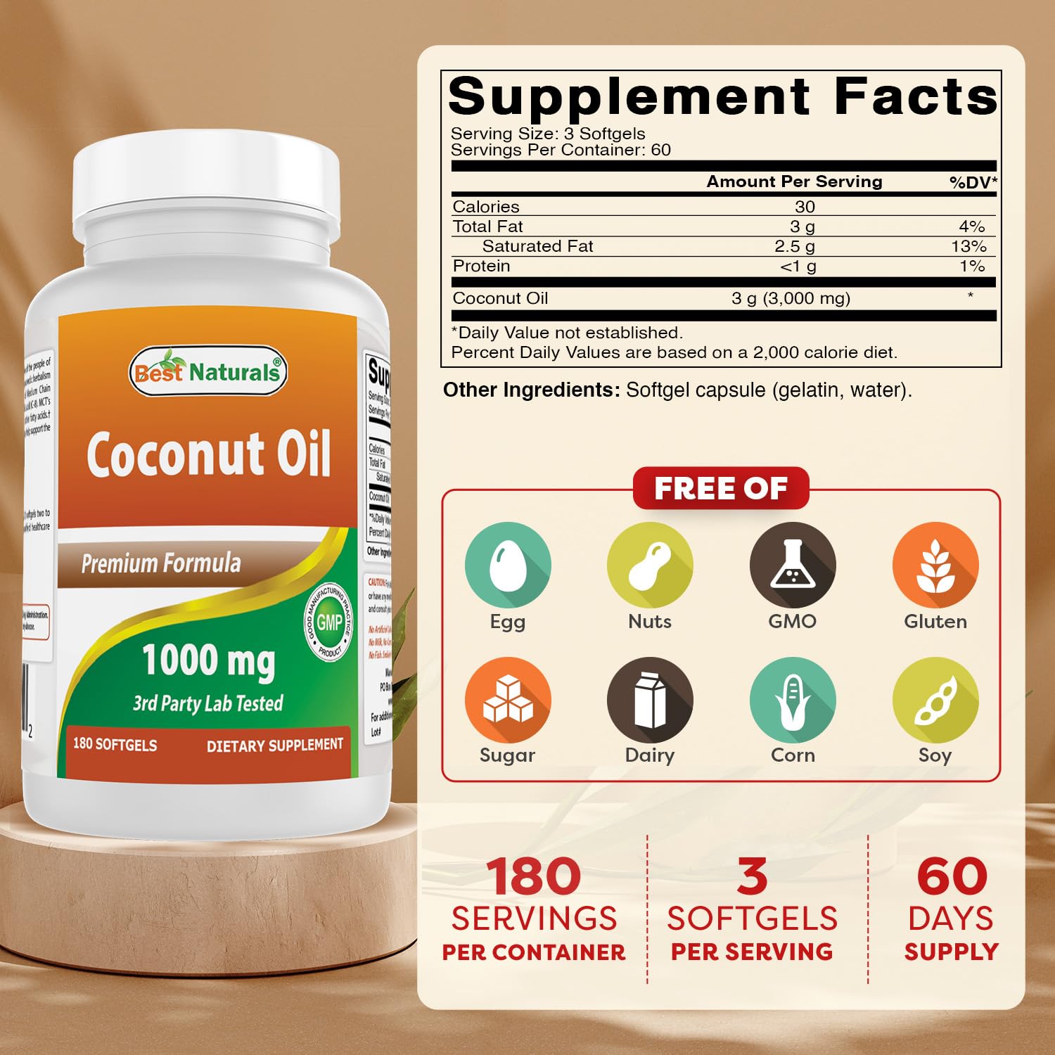 Best Naturals etiqueta detalle con certificaciones, claridad y transparencia