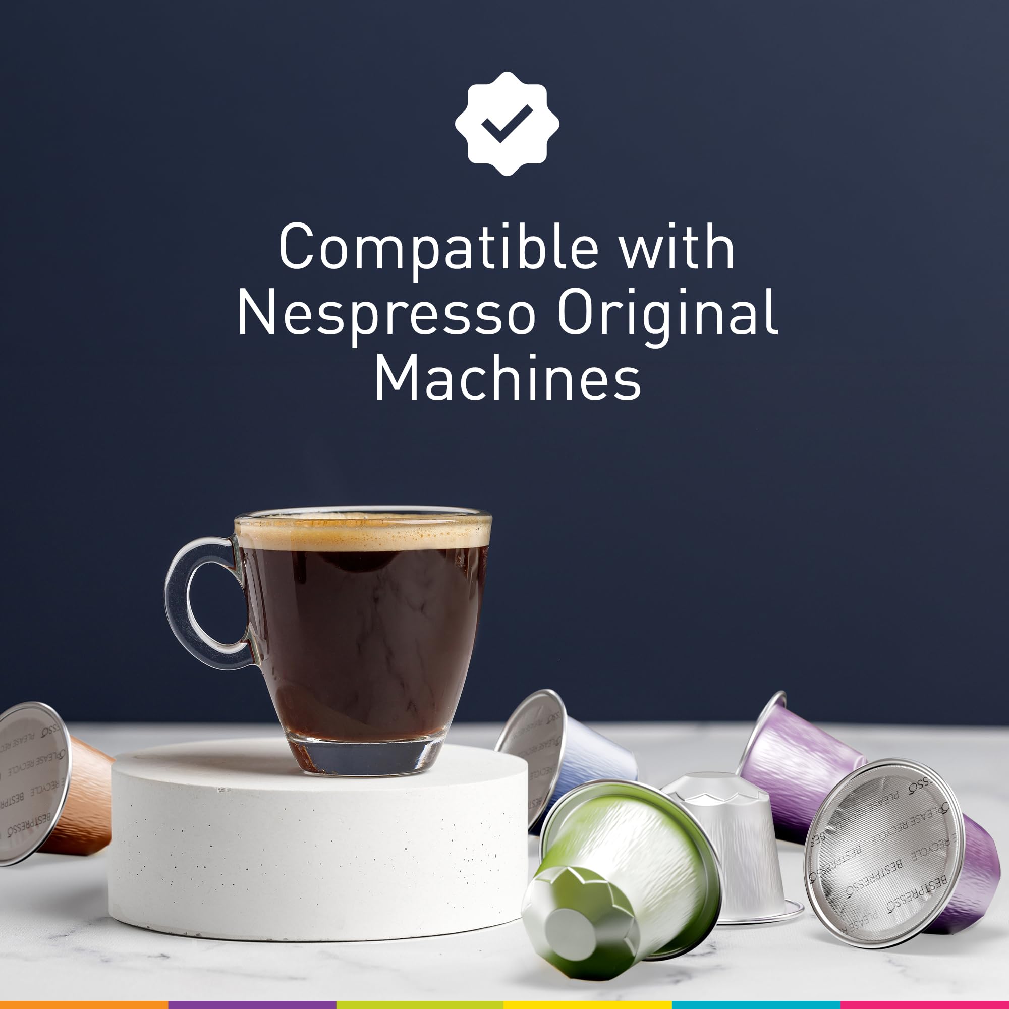Bestpresso espresso servido en taza con crema, sabor consistencia