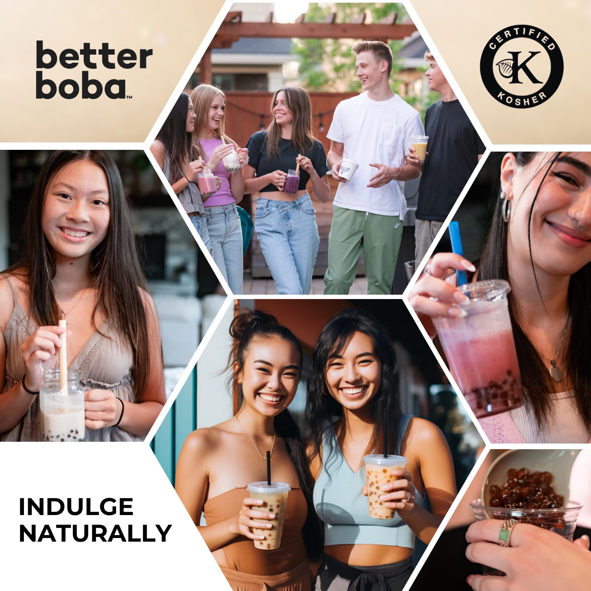 Better Boba perlas cocidas en cuenco listas para añadir a bebidas