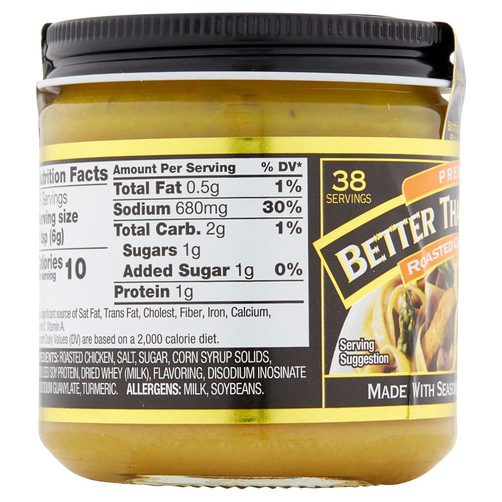 Better Than Bouillon comparación de tamaño del frasco para medir rendimiento