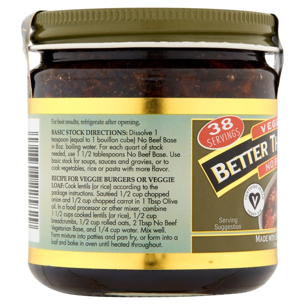 Better Than Bouillon etiqueta, información clara y certificado vegano visible